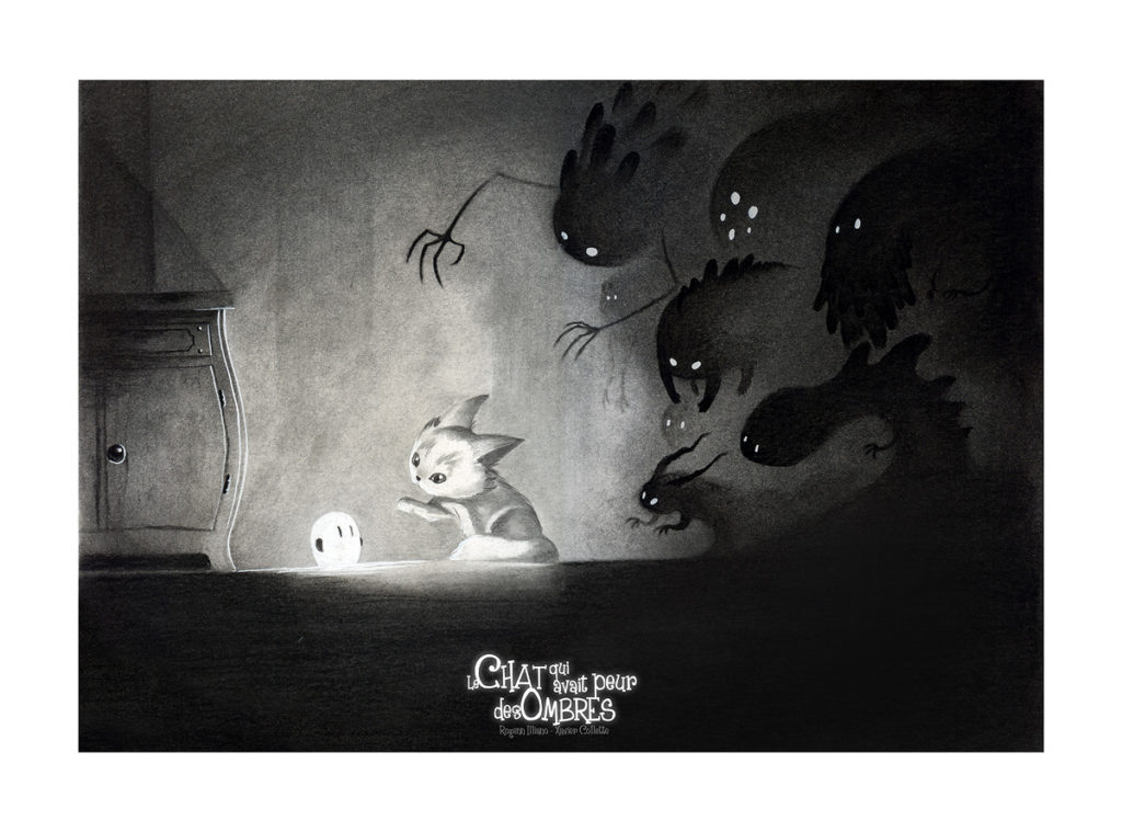 Illustration - Le chat qui avait peur des ombres